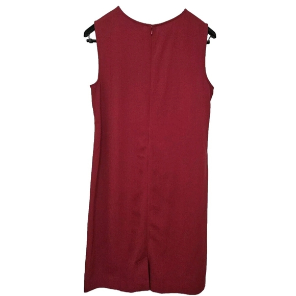 J. Jill Red Sleeveless Sheath Dress Size 10 Classiccore Business Cocktail Party - Picture 2 of 10